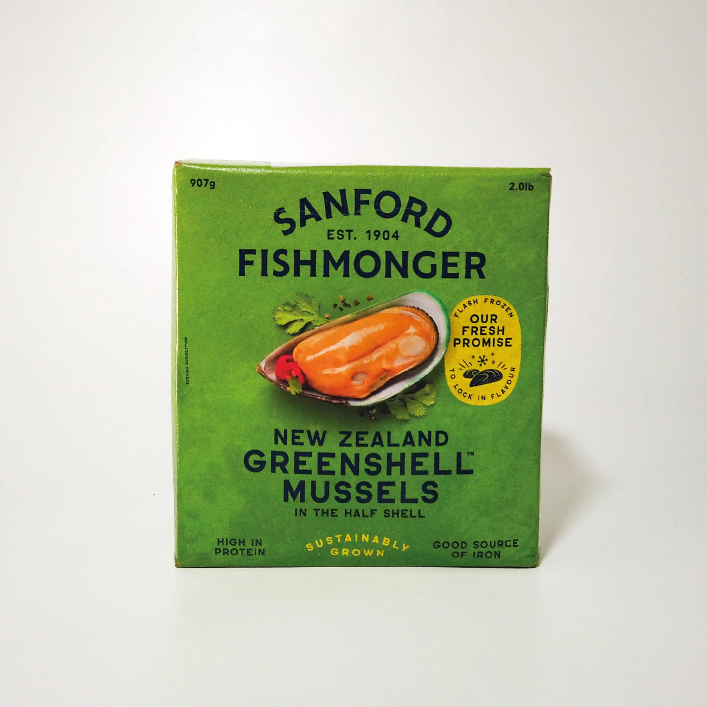 MEJILLÓN VERDE EN CONCHA X 900 G